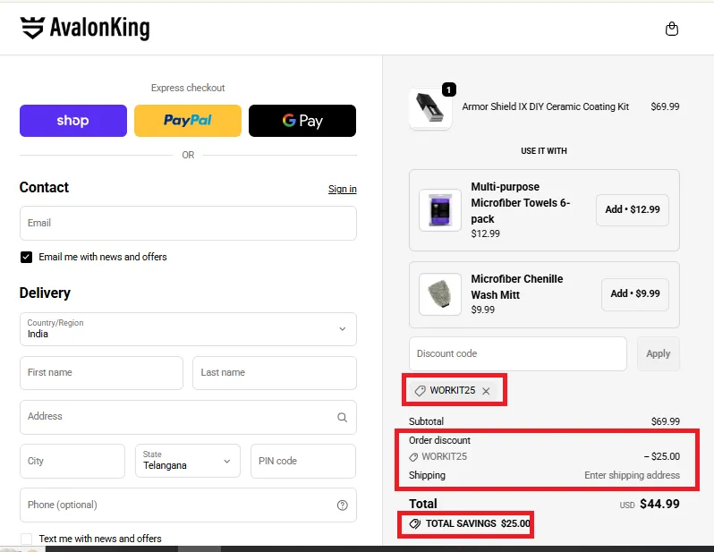 Avalonking latest working coupon